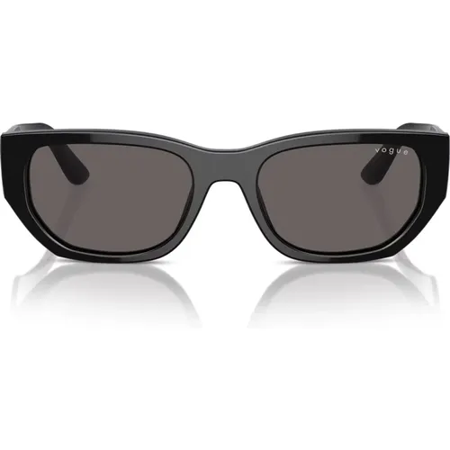 Rectangular Sunglasses Smoke , unisex, Sizes: 53 MM - Vogue - Modalova