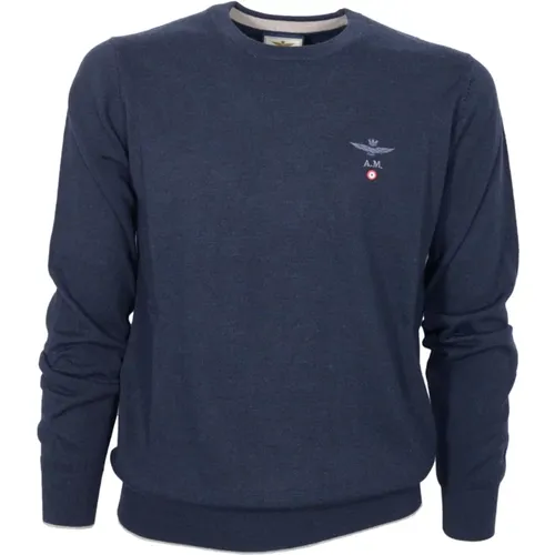 Versatile Casual Wool Sweater in , male, Sizes: 3XL, 4XL, 2XL, XL, M - aeronautica militare - Modalova