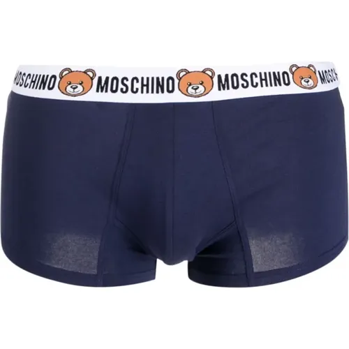 Bottoms, male, , Size: XS Teddy Bear Waistband Boxers - Moschino - Modalova