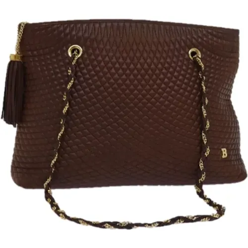 Pre-owned Shoulder Bags, female, , Size: ONE SIZE Pre-owned Leather Shoulder Bag - Bally Pre-owned - Modalova