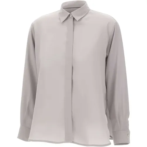 Shirts, female, , Size: XL Rocker Silk Crepe De Chine Shirt - Marella - Modalova