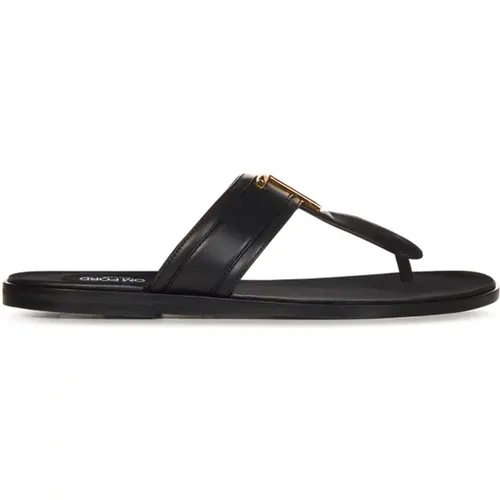 Leather Sandals for Men , male, Sizes: 7 UK - Tom Ford - Modalova