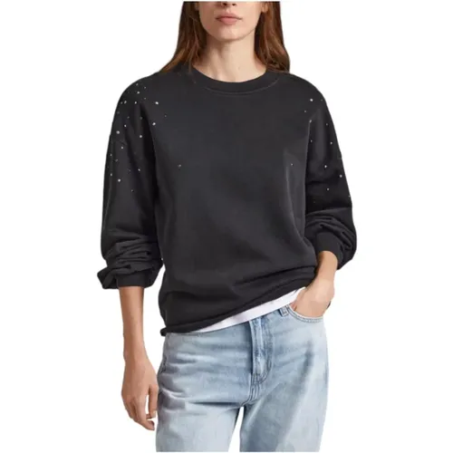 Caroline Distressed Sweatshirt , female, Sizes: M, L, S, XS - Pepe Jeans - Modalova