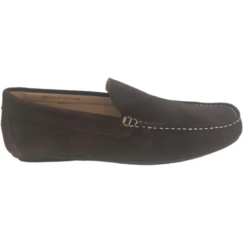 Silky Suede Loafers Dark , male, Sizes: 6 UK, 8 UK, 9 UK, 12 UK - Gant - Modalova