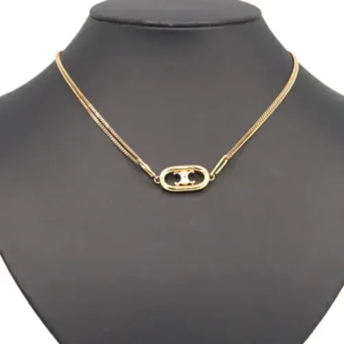 Pre-owned Jewellery, female, , Size: ONE SIZE Pre-owned Metal necklaces - Celine Vintage - Modalova