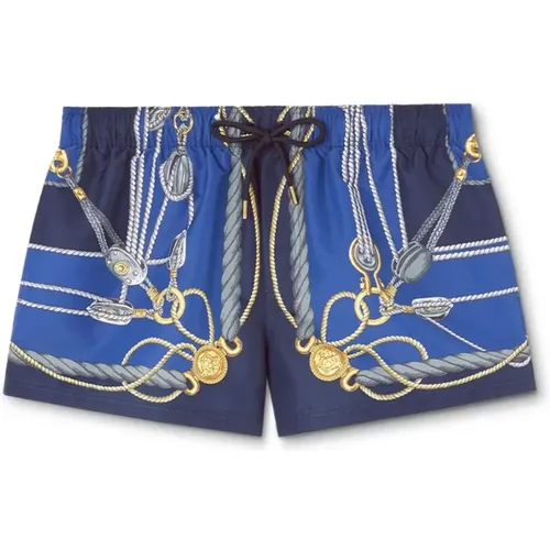 Nautical Print Shorts , male, Sizes: L, M - Versace - Modalova