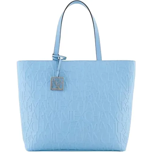 Klare Blaue Shopper Tasche - Armani Exchange - Modalova