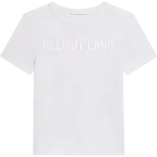 Geprägtes Logo Baumwoll-T-Shirt , Damen, Größe: L - Helmut Lang - Modalova