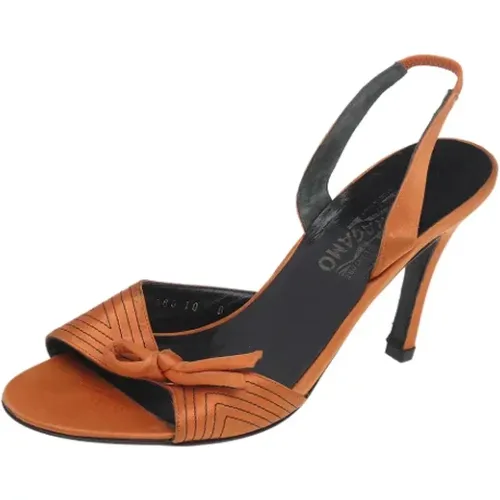 Pre-owned Satin sandals , female, Sizes: 7 UK - Salvatore Ferragamo Pre-owned - Modalova