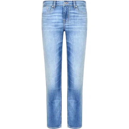 Blaue Baumwoll-Polyester-Jeans Hellblau , Herren, Größe: W30 - 7 For All Mankind - Modalova