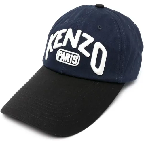 Blaue Baseballkappe mit gesticktem Logo , Herren, Größe: ONE Size - Kenzo - Modalova