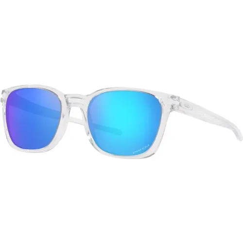 Aviator Sunglasses Blue Tinted Transparent , male, Sizes: 55 MM - Oakley - Modalova