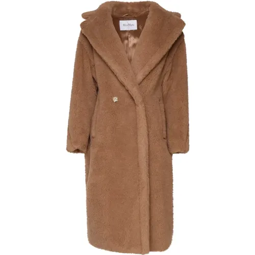 Teddy Coat Camel Button Closure , female, Sizes: S - Max Mara - Modalova