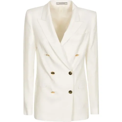 Weiße Oberbekleidung mit Peak Lapels , Damen, Größe: XS - Tagliatore - Modalova