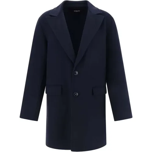 Blazers, male, , Size: L Classic Cashmere Coat with Front Button - Kiton - Modalova