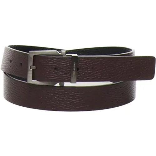 Belts, male, , Size: 105 CM Reversible Geometric Buckle Belt in Calfskin - Salvatore Ferragamo - Modalova