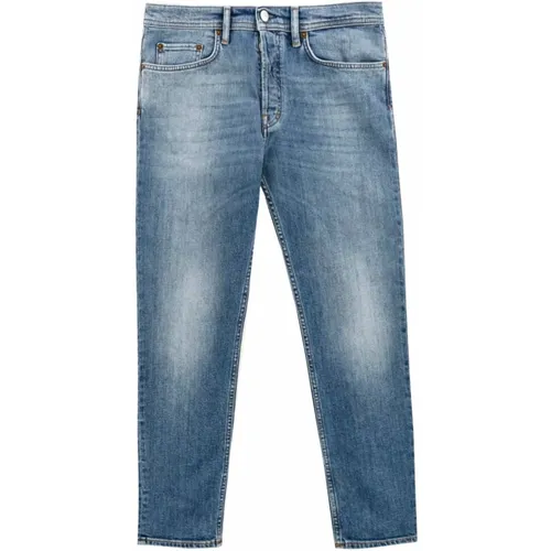 Straight Jeans, male, , Size: W31 L34 Stone Washed Tapered-Fit River Jeans - Acne Studios - Modalova