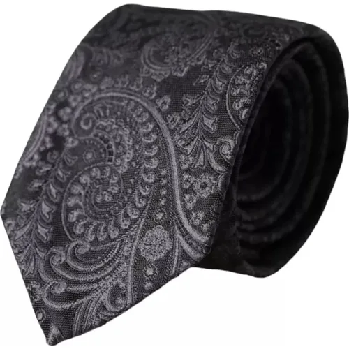 Ties, male, , Size: ONE SIZE Exclusive Men's Patterned Silk Tie - Dolce & Gabbana - Modalova