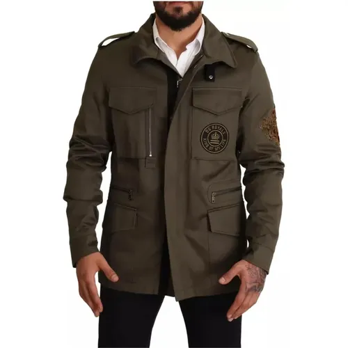 Militärjacke Grün Blouson Modell - Dolce & Gabbana - Modalova