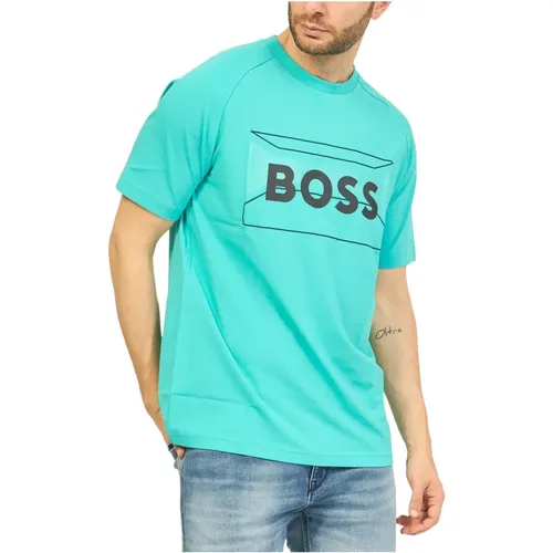 Casual Graphic T-shirt , male, Sizes: S, 3XL, 2XL - Hugo Boss - Modalova