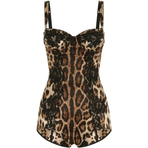 Body, female, , Size: XS Leopard Print Balconette Style Underwear - Dolce & Gabbana - Modalova