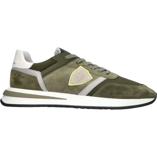 Niedrige Canvas-Sneakers Tropez 2.1 Fluor , Herren, Größe: 44 EU - Philippe Model - Modalova