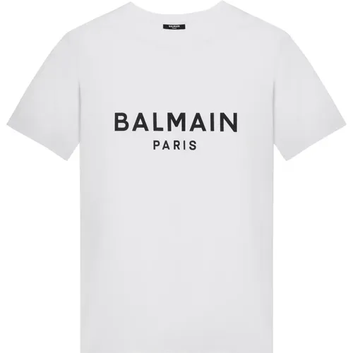 T-Shirts, male, , Size: M Short Sleeve Crew Neck T-Shirt - Balmain - Modalova