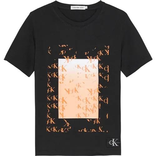 T-Shirt Mit Grafischem Monogramm-Flare - Calvin Klein - Modalova