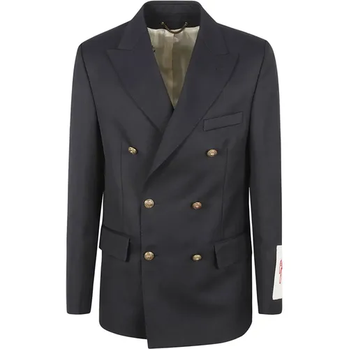Double Breasted Blazer Compact Wool Jacket , male, Sizes: L - Golden Goose - Modalova