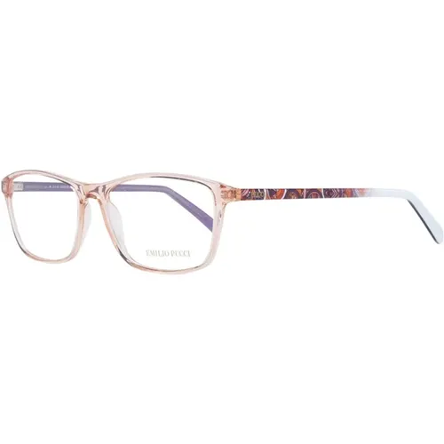 Glasses, female, , Size: ONE SIZE Women Optical Frames Rectangle Style - EMILIO PUCCI - Modalova