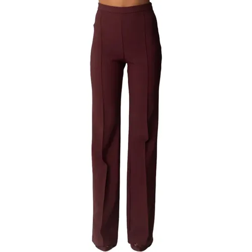 Rote Palazzo Hose Hohe Taille Slim Fit - Elisabetta Franchi - Modalova