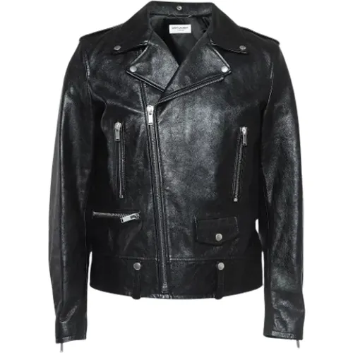 Pre-owned Jackets, male, , Size: 2XS Pre-owned Leather outerwear - Yves Saint Laurent Vintage - Modalova