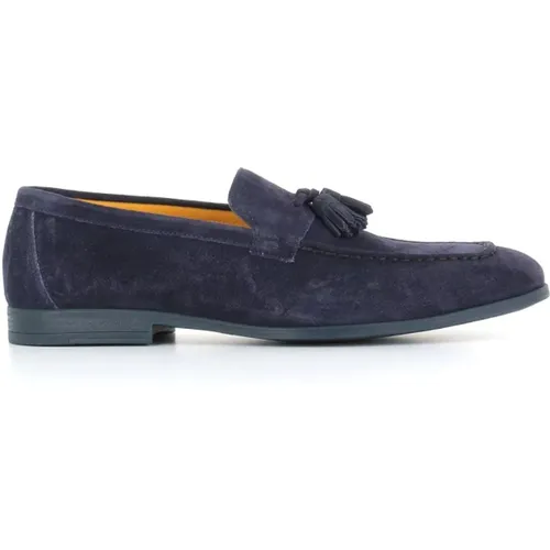 Blaue Wildleder Quastenloafer , Herren, Größe: 40 EU - Doucal's - Modalova