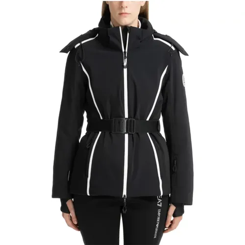 Ski Jacke mit Kapuze und Gürtel - Emporio Armani EA7 - Modalova