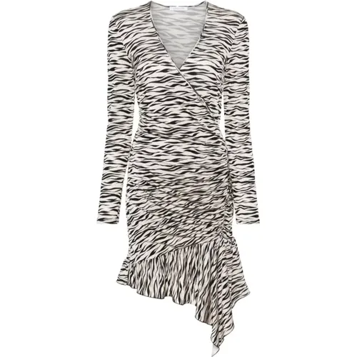 Zebra Printed Mini Dress , female, Sizes: S, M - PATRIZIA PEPE - Modalova