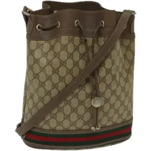 Pre-owned Bucket Bags, female, , Size: ONE SIZE Pre-owned Canvas gucci-bags - Gucci Vintage - Modalova