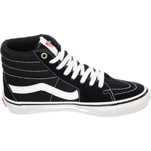 Schwarze High-Top Schnürsneaker , Herren, Größe: 43 1/2 EU - Vans - Modalova