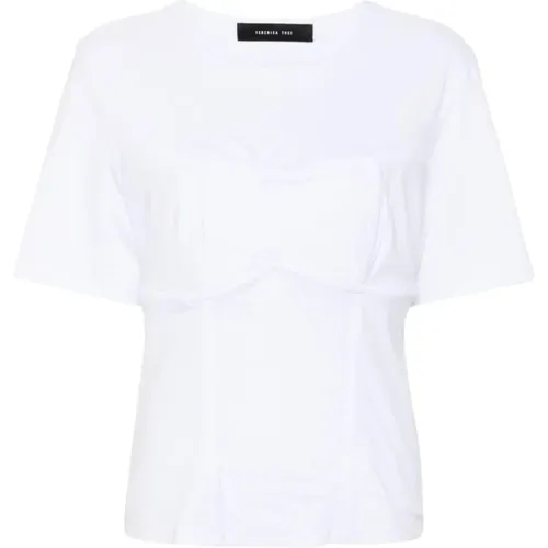 Weiße T-Shirts und Polos , Damen, Größe: 2XS - Federica Tosi - Modalova