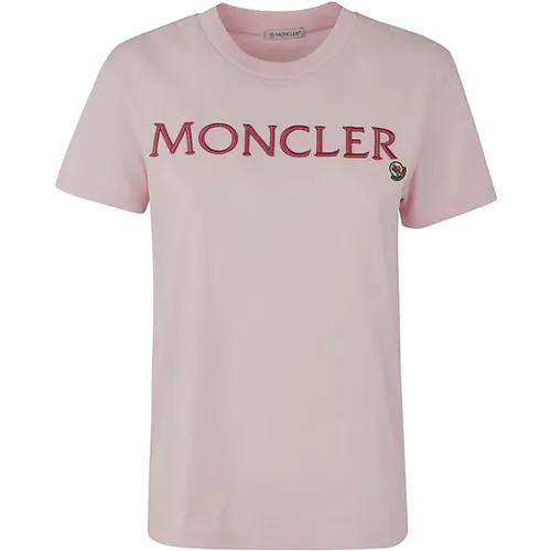 Logo T-Shirt , female, Sizes: M - Moncler - Modalova