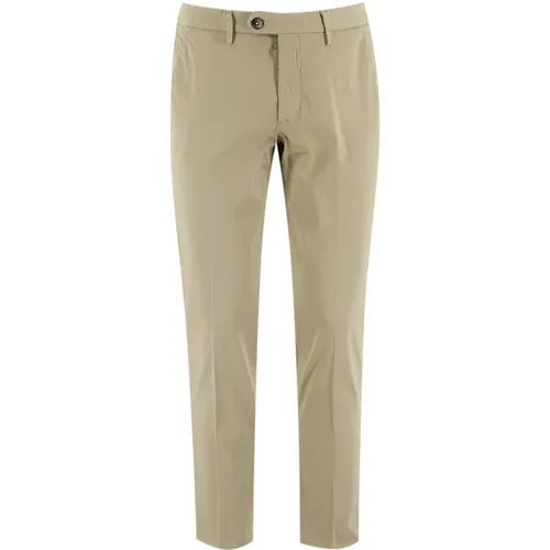 Chinos, male, , Size: W34 Slim Fit Cotton Trousers - Michael Coal - Modalova