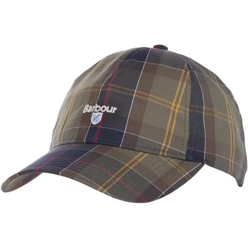 Caps, male, , Size: ONE SIZE Tartan Sports Cap for Men - Barbour - Modalova