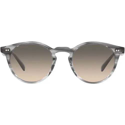 Sunglasses, unisex, , Size: 48 MM Striped Grey Sunglasses Romare SUN - Oliver Peoples - Modalova