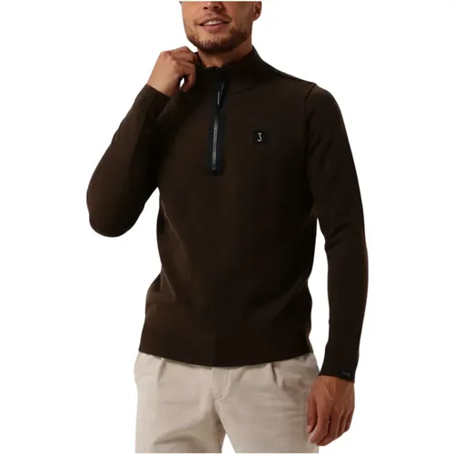 Herren Clifden Halfzip Pullover Braun , Herren, Größe: M - Butcher of Blue - Modalova