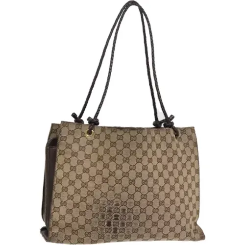 Pre-owned Tote Bags, female, , Size: ONE SIZE Pre-owned Canvas gucci-bags - Gucci Vintage - Modalova