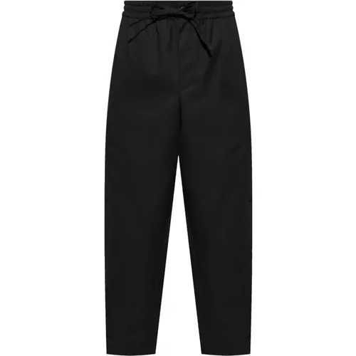 Wide Trousers, male, , Size: M Canvas Logo Patch Trousers - Kenzo - Modalova