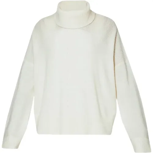 Hochgeschlossener Wollpullover Creme - Liu Jo - Modalova