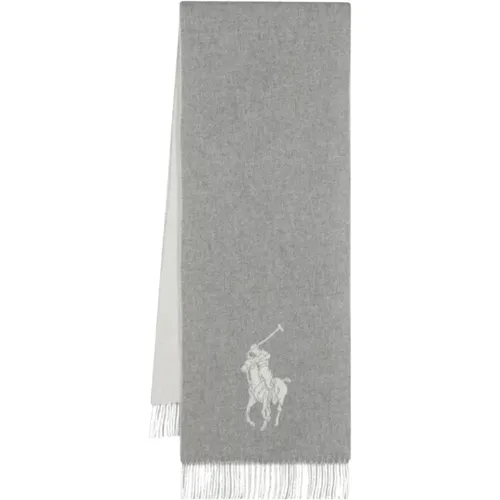 Grauer Winter Schal für Frauen , Damen, Größe: ONE Size - Polo Ralph Lauren - Modalova