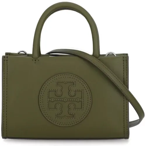 Synthetic Leather Shopping Bag with Double T Logo , female, Sizes: ONE SIZE - TORY BURCH - Modalova