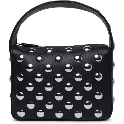 Handbags, female, , Size: ONE SIZE Small Shoulder Bag with Silver Studs - Khaite - Modalova