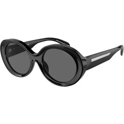 Stylish Sunglasses in Dark Grey , female, Sizes: 53 MM - Emporio Armani - Modalova